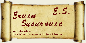 Ervin Susurović vizit kartica